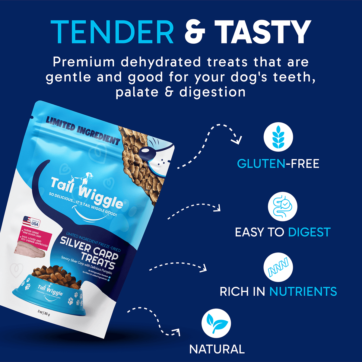 Tail Wiggle Silver Carp Treats (OUT OF STOCK)